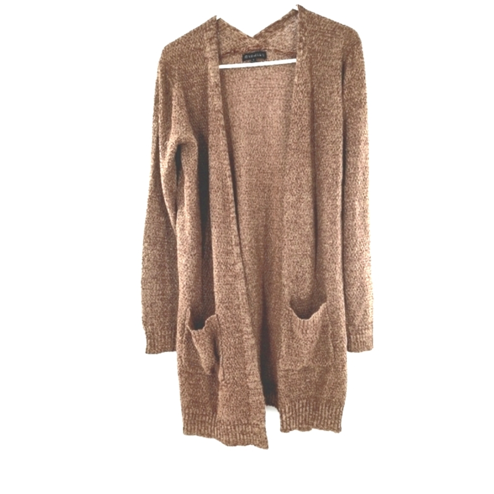 Love & Ellie Women's Open Brown Cardigan Size S